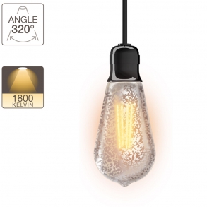 Ampoule LED ST64, culot E27, 4W cons. (24W eq.), lumière blanc chaud